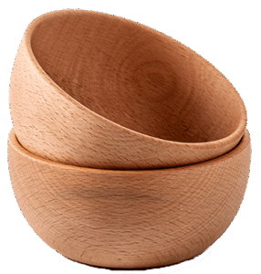 Empty Wooden Bowls
